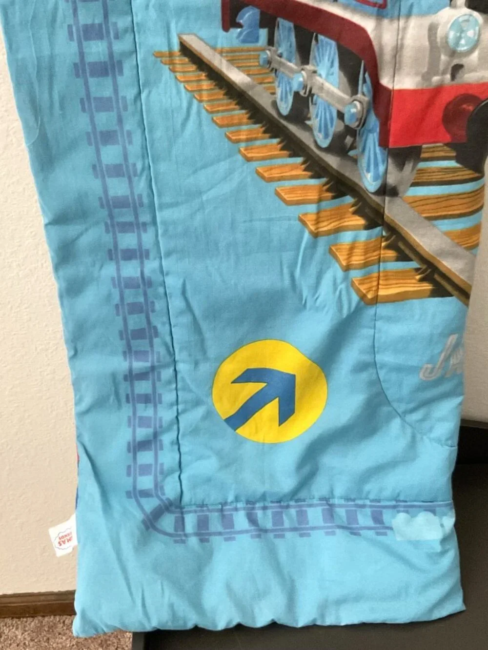 VINTAGE THOMAS & FRIENDS TODDLER COMFORTER BLANKET BY JAY FRANCO & SONS Y2K TRAI